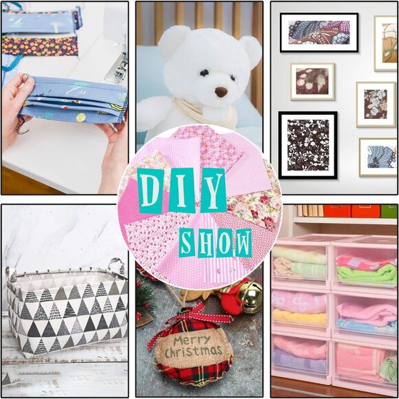 10 Pieces 20 x 20 Inch Cotton Fabric Quilting Floral Patchwork Pink Fabric Squar - Picture 6 of 7